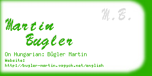 martin bugler business card