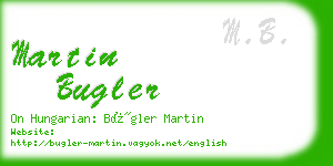 martin bugler business card